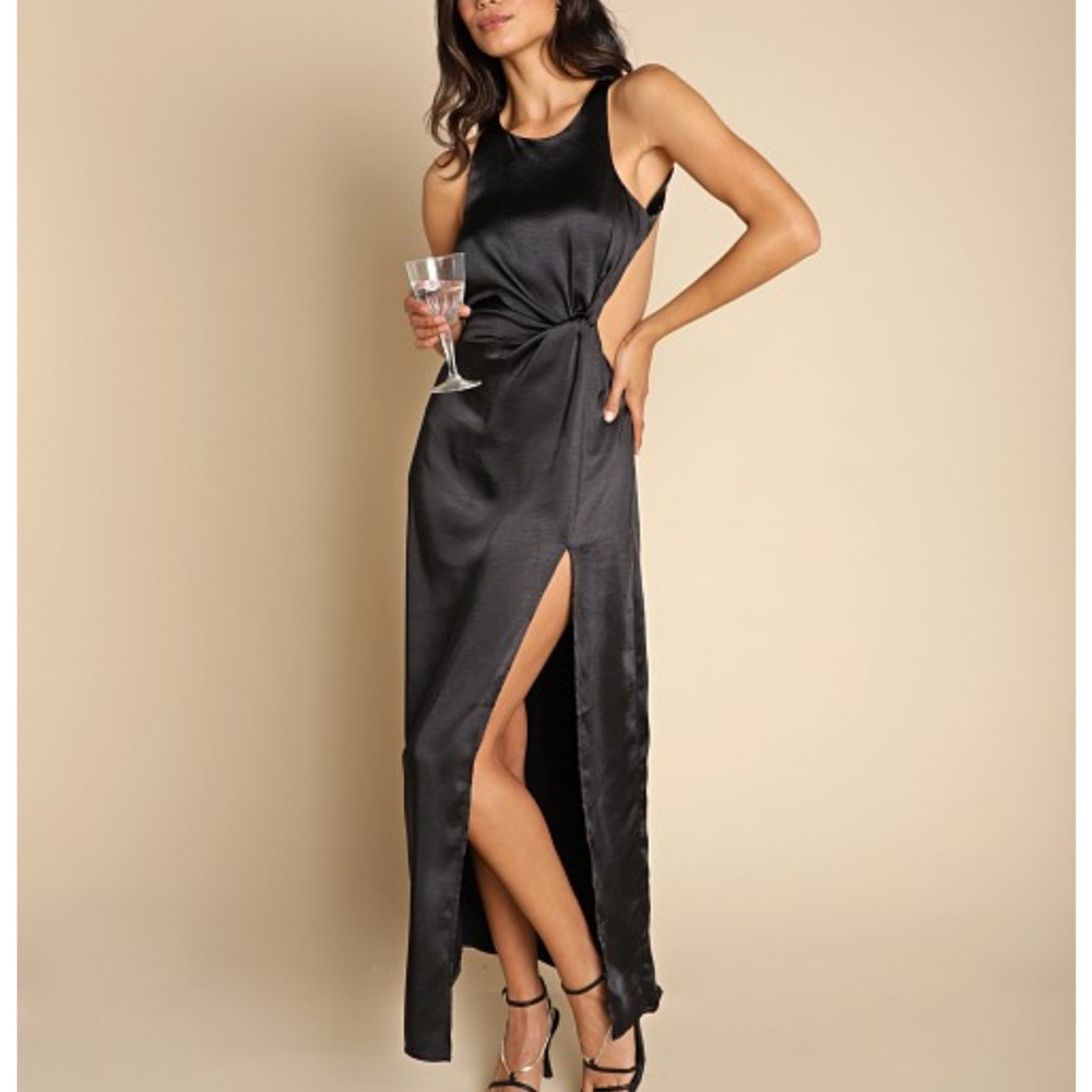 NWT For Love & Lemons Taliah Maxi Dress Black